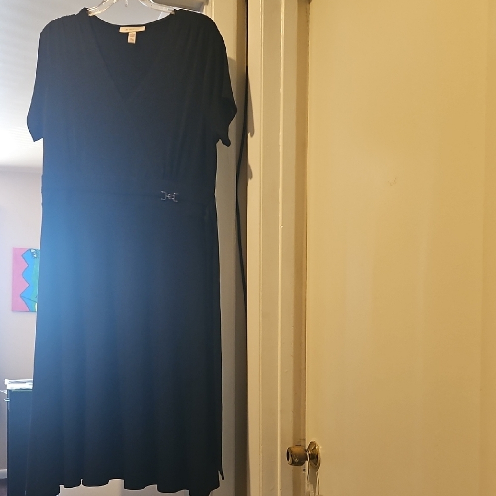 JM Collection Black Midi Dress